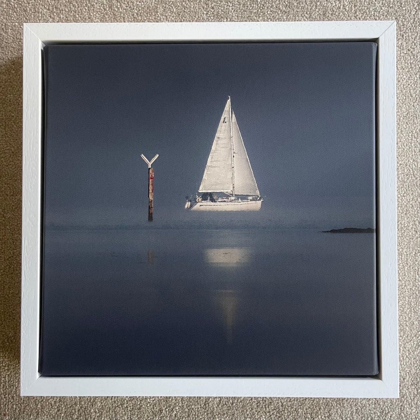 Newtown Creek Sailing Boat - Canvas Floating Frame