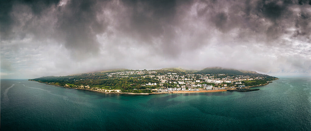 Ventnor Misty Morning Panoramic - Isle of Wight Landscape Print