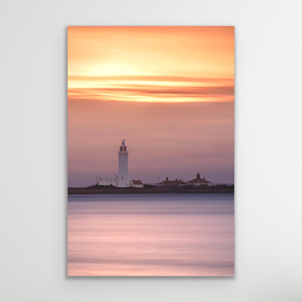 Hurst Point Lighthouse Sunset - Isle of Wight Landscape Mounted Print