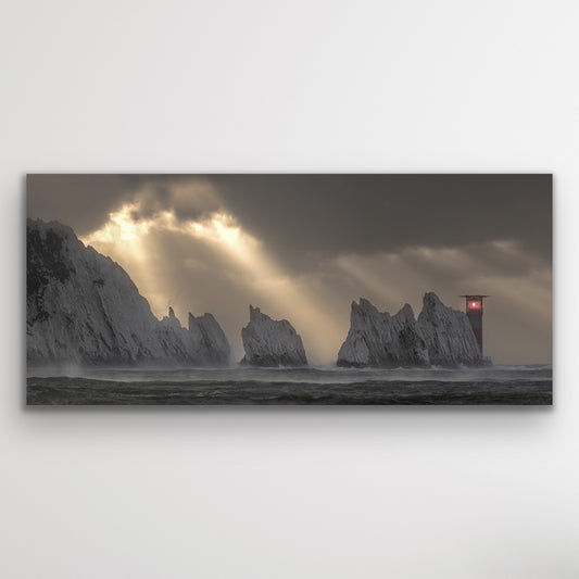 The Needles Moody Panoramic - Isle of Wight Landscape Print
