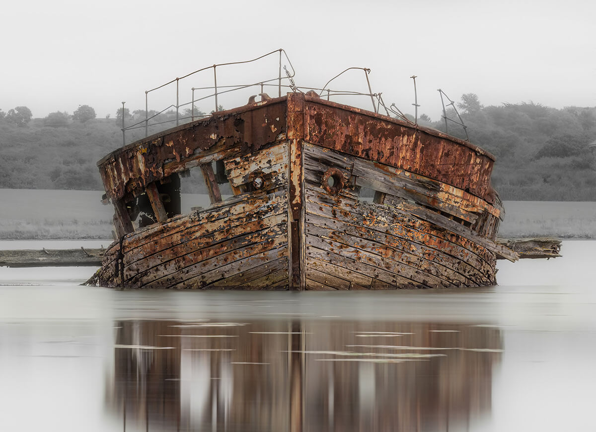 Yellowfin Medina Wreck Long Exposure Photograph Isle of Wight Landscape Prints