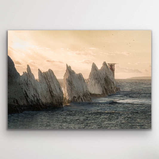 The Needles Sunset - Isle of Wight Landscape Mounted Prints