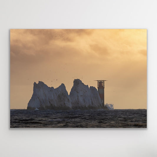 The Needles Sunset Birds Photograph Gallery Isle of Wight Landscape Prints