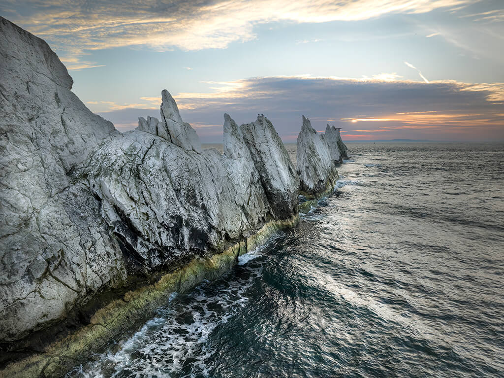 The Needles - Different Angle - Isle of Wight Landscape Mounted Print