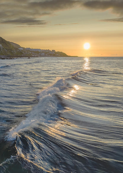 Ventnor Sunrise Wave - Isle of Wight Landscape Print