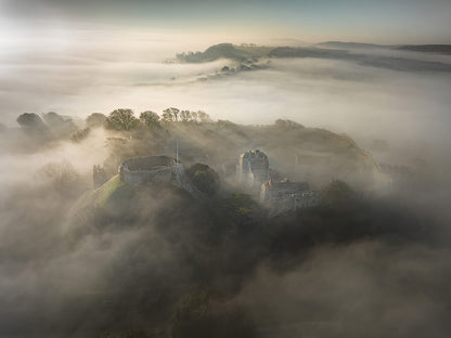 Carisbrooke Castle Misty Morning Isle of Wight Landscape Prints