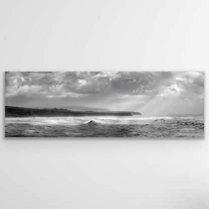 Rough Sea Compton Bay Photograph Black White Gallery Isle of Wight Landscape Prints
