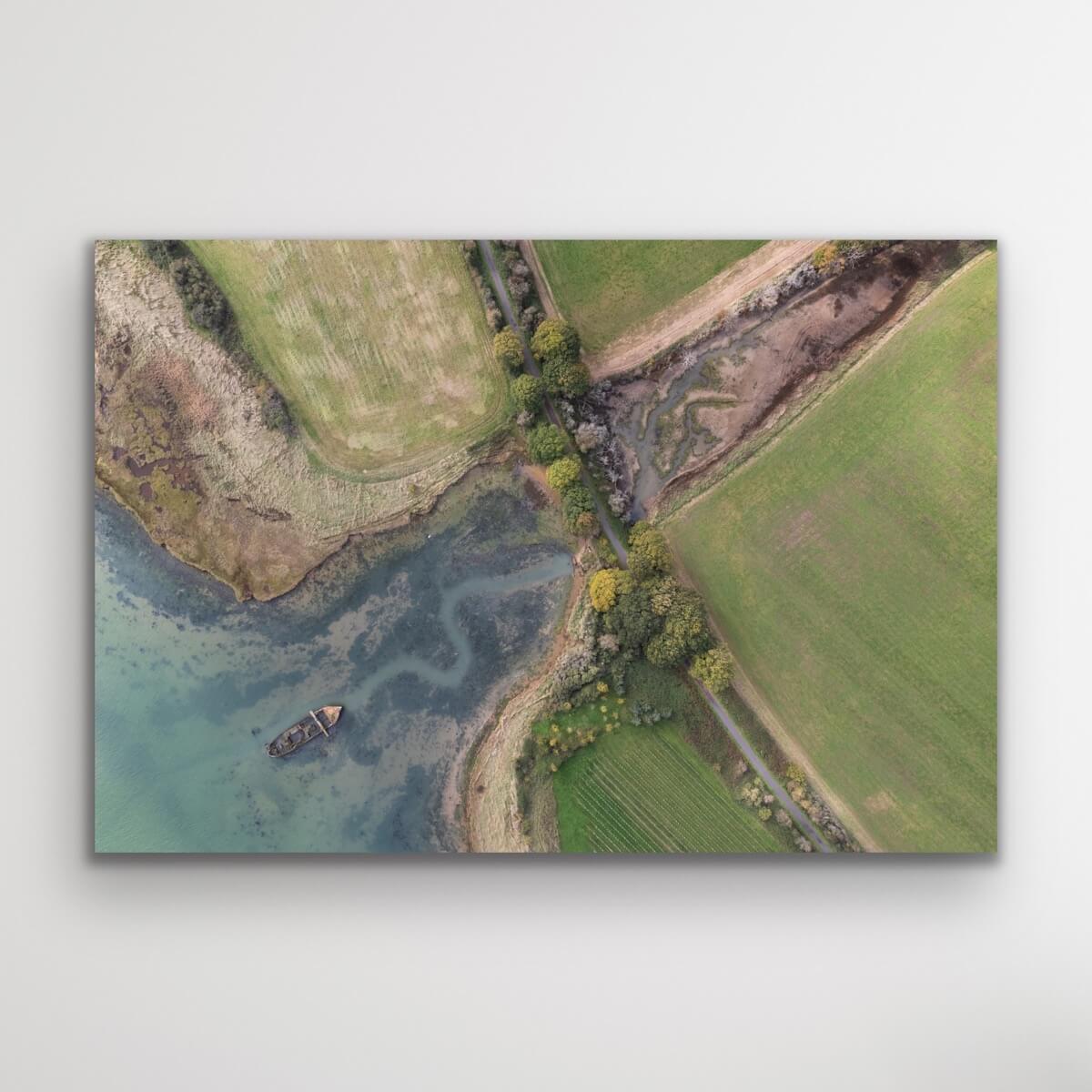 Yellowfin Wreck Medina River Aerial Photograph Gallery Isle of Wight Landscape Prints