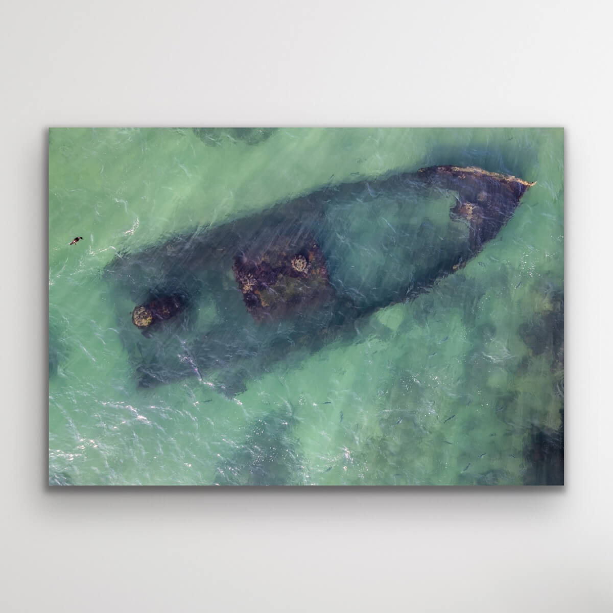 Compton Bay Aerial SS Carbon Wreck Photograph Fish Gallery Isle of Wight Landscape Prints
