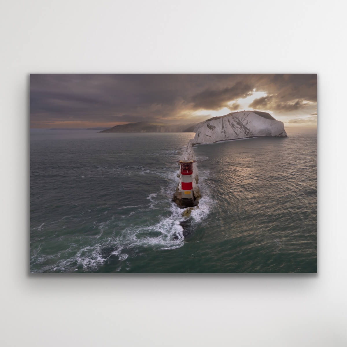 The Needles Moody Sunrise Photograph Gallery Isle of Wight Landscape Prints