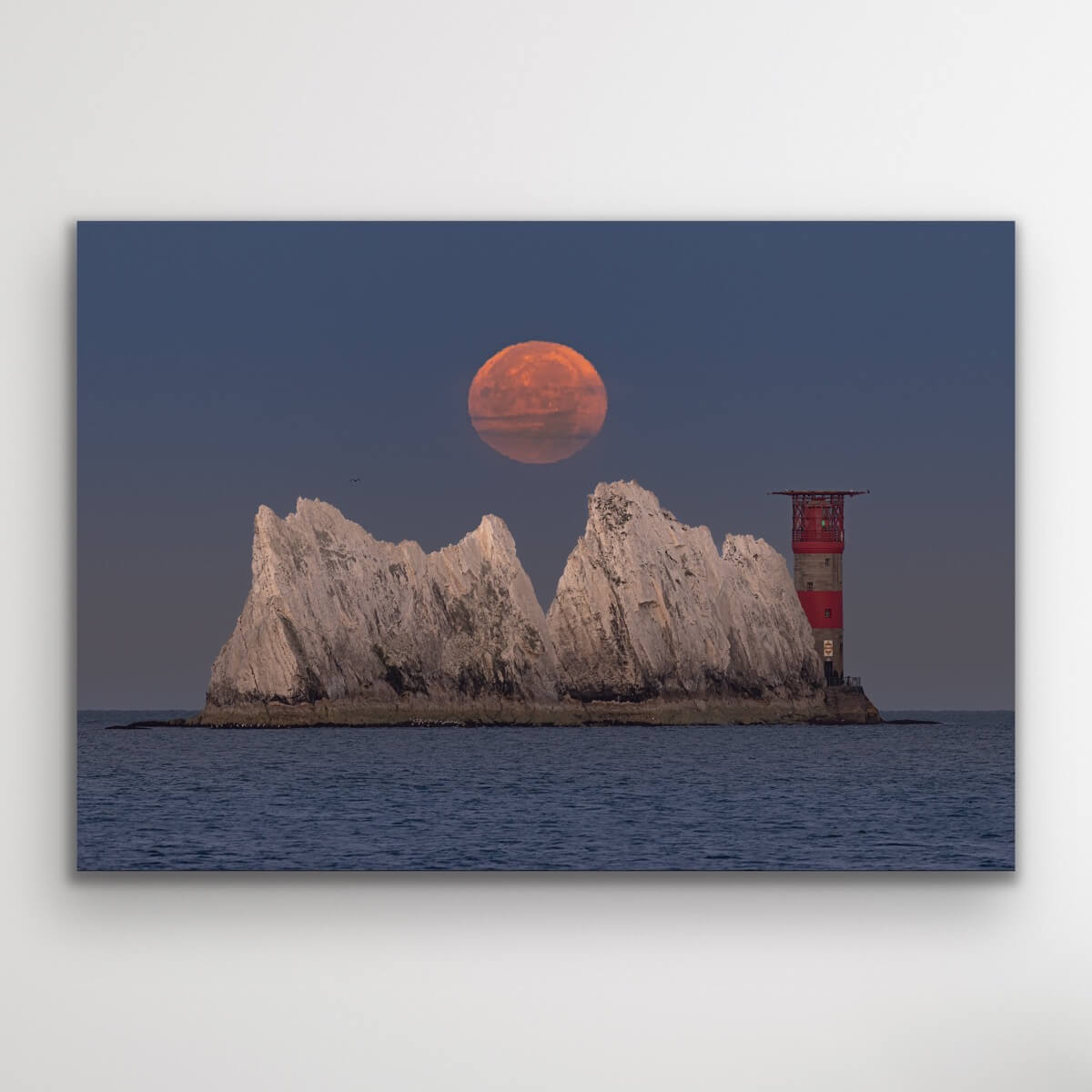 Moonset over The Needles Photograph Gallery Isle of Wight Landscape Prints