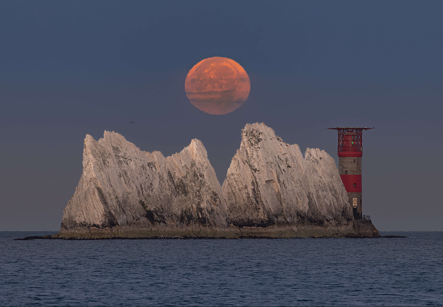 Moonset over The Needles Photograph Isle of Wight Landscape Prints