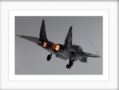 Afterburner fighter Jet Reheat Mig 29 Photography Print